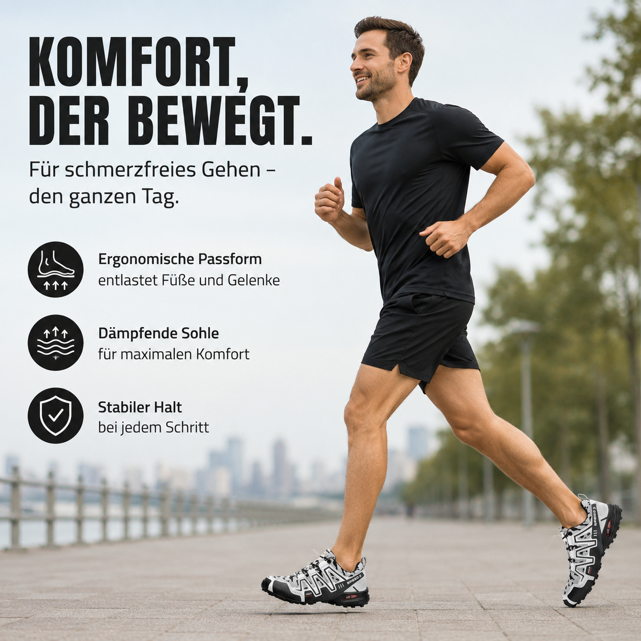 TerraStep Pro – Orthopädischer, wasserdichter & schmerzlindernder  Lauf- & Wanderschuh Unisex