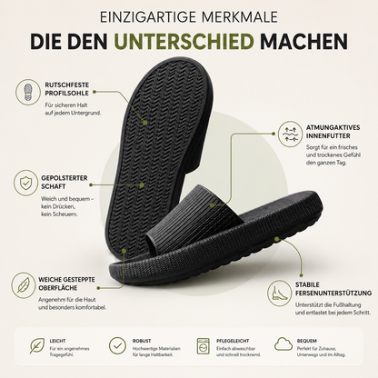 AeroStep Comfort Slides | Anatomisch stützende Komfort-Pantoletten | Ergonomisches Design