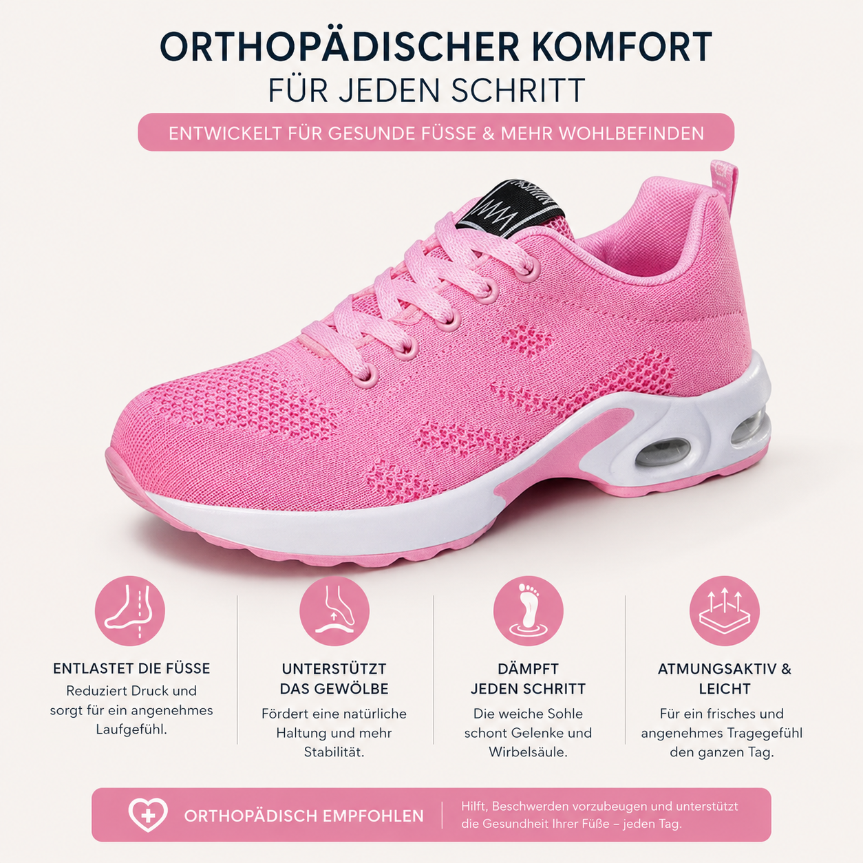 AeroStep Pro – Ergonomische Schmerzlinderungs-Schuhe