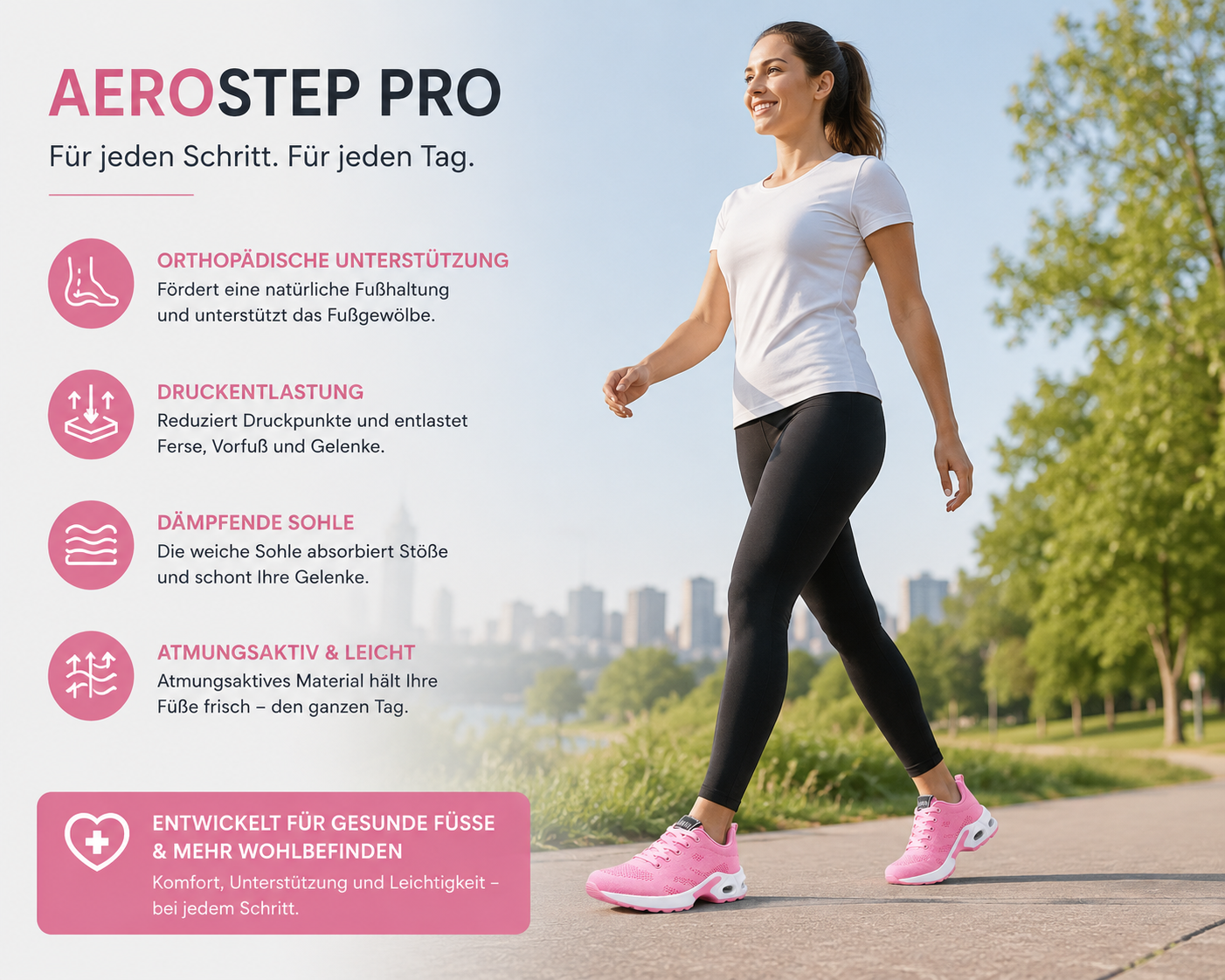 AeroStep Pro – Ergonomische Schmerzlinderungs-Schuhe