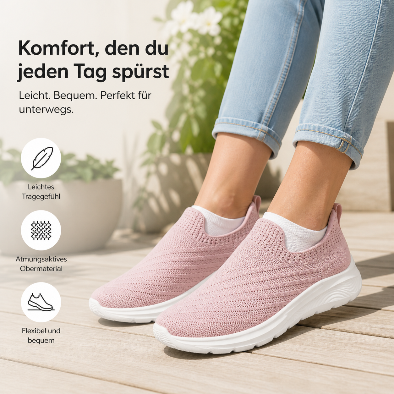 FlexStep Pro – Ergonomische Alltagsschuhe ohne Bücken