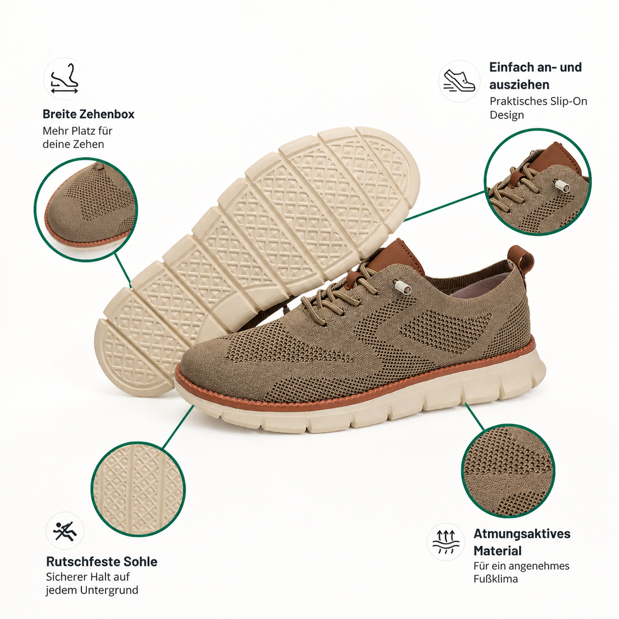 VitaWalk Pro – Orthopädischer Komfortschuh - Hellgrau