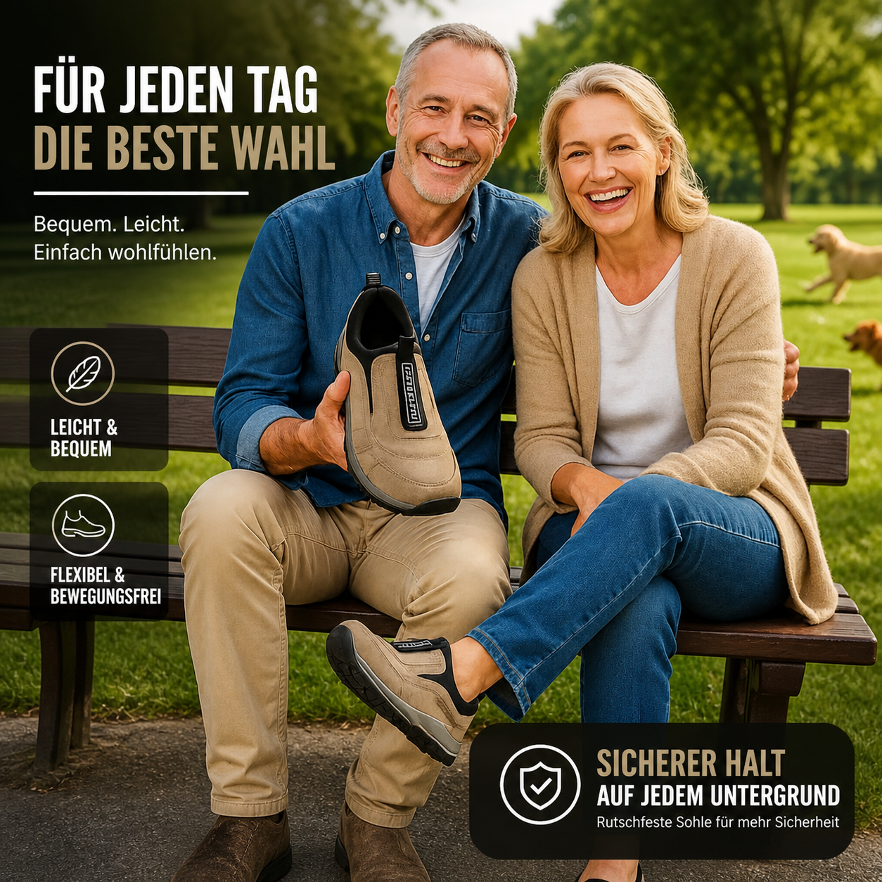 FlexMotion Pro – Orthopädischer, rutschfester & wasserdichter Schmerzlinderungs - Schuh Unisex Blau